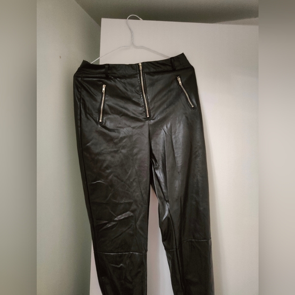 PU black leather pants - Picture 3 of 4